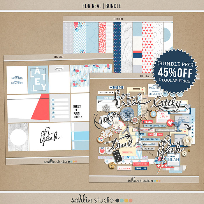 For Real (BUNDLE) by Sahlin Studio - Digital and Printable Journal Cards perfect for scrapbooking or Project Life!