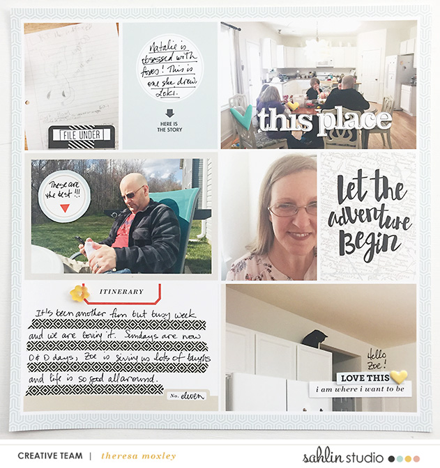 project life hybrid scrapbook layout created by larkindesign featuring You Are Here by Sahlin Studio