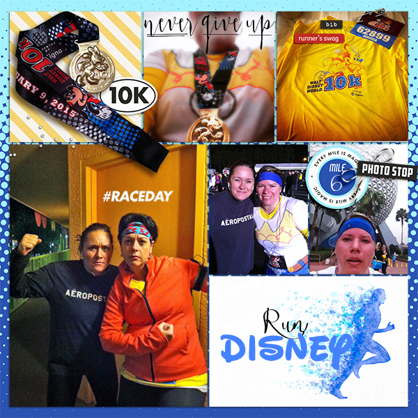 Run Disney 10K digital project life page using Project Mouse (Run) by Britt-ish Designs and Sahlin Studio