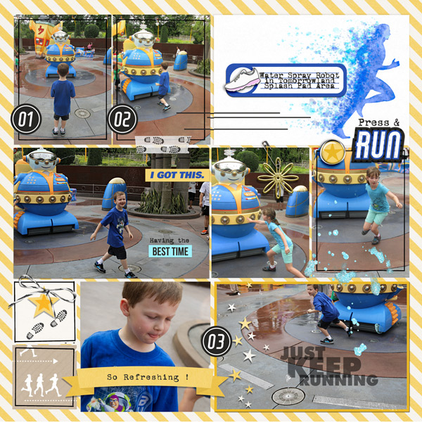 Just Keep Running digital project life page by justine using Project Mouse (Run) by Britt-ish Designs and Sahlin Studio