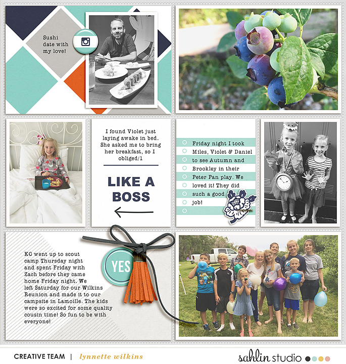 project life digital scrapbooking layout created by lynnette featuring Like A Boss by Sahlin Studio