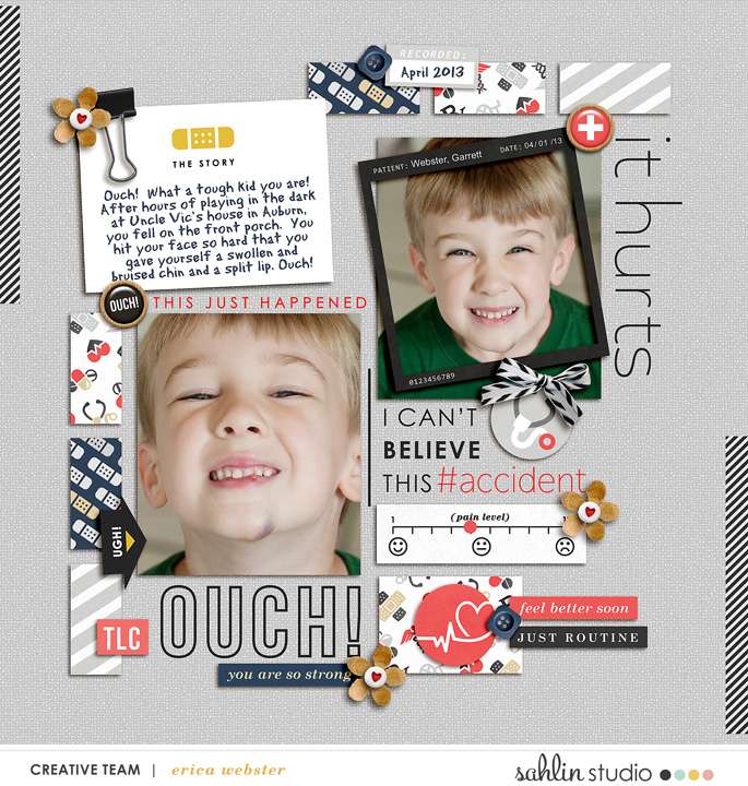 digital scrapbooking page using Ouch (Kit) by Sahlin Studio