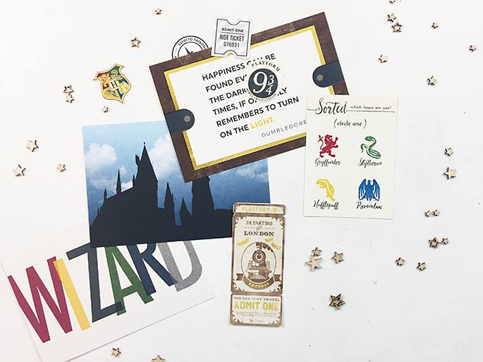 Project Mouse (Wizarding): Journal Cards by Britt-ish Designs and Sahlin Studio - Perfect for your Universal Studios or Harry Potter Wizarding World vacation digital scrapbooking layouts or Project Life albums!!