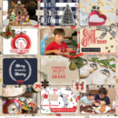 Christmas Bring on the Joy digital scrapbooking layout using December collection by Sahlin Studio