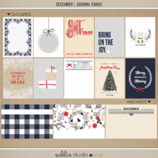 December | Journal Cards by Sahlin Studio - Perfect for Documenting Your December or December Daily album!!
