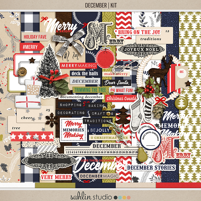 Digital Scrapbook Kit - Merry Christmas