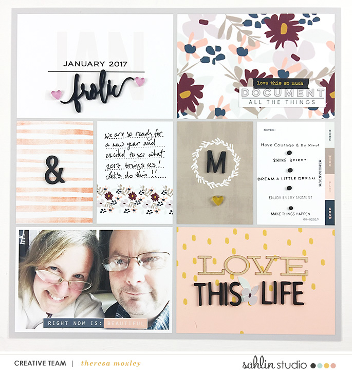 Project Life page using 4x6 Monthly Cards No.1 by Sahlin Studio - Perfect Calendar Monthly Cards for your Project Life album!!