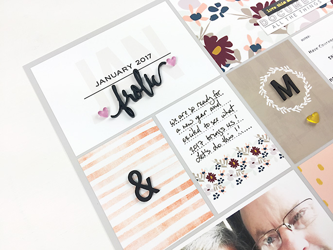 Project Life page using 4x6 Monthly Cards No.1 by Sahlin Studio - Perfect Calendar Monthly Cards for your Project Life album!!