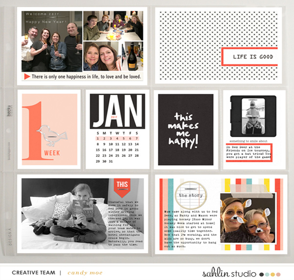 Project Life page using 4x6 Monthly Cards No.1 by Sahlin Studio - Perfect Calendar Monthly Cards for your Project Life album!!