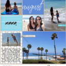 Project Life digital page using 4x6 Monthly Cards No.1
