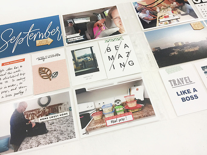 Project Life hybrid page using 4x6 Monthly Cards No.1 