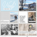 Week 1 Digital Project Life page using Weekly Journal Calendar Cards by Sahlin Studio