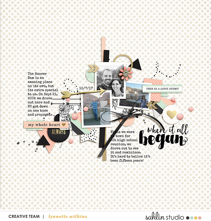 digital scrapbooking layout created by lynnette featuring Me & You by Sahlin Studio