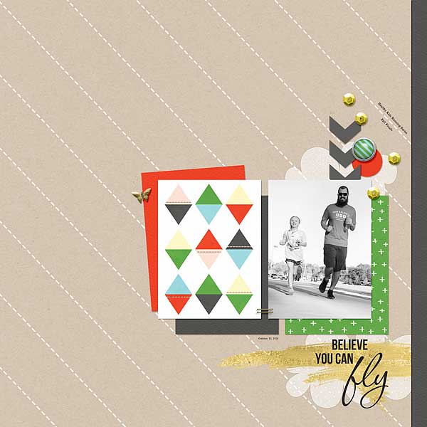 Believe You Can Fly - Running digital scrapbooking layout created by glazefamily3 featuring Highs and Lows by Sahlin Studio