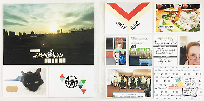 hybrid scrapbooking layout created by larkindesign featuring Highs and Lows by Sahlin Studio