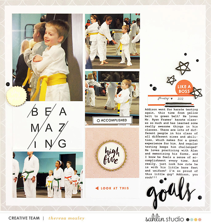 hybrid scrapbook layout created by larkindesign featuring March 2018 FREE Template by Sahlin Studio