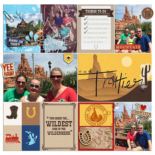 Disney digital project life page using Project Mouse (Frontier): Enamel Pins & Artsy by Britt-ish Designs and Sahlin Studio