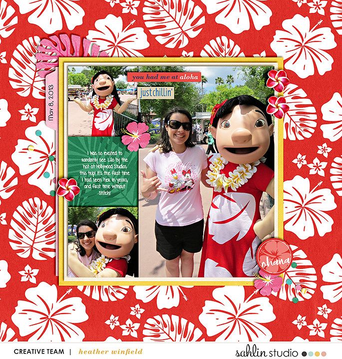 Lilo Meet and Greet digital scrapbooking page using Project Mouse (Paradise) by Britt-ish Designs and Sahlin Studio