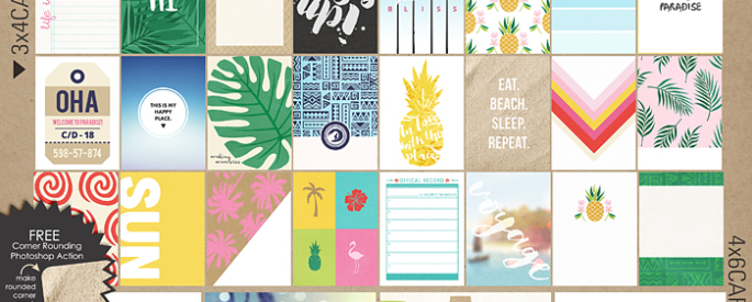 Project Mouse (Paradise): Journal Cards by Britt-ish Designs and Sahlin Studio - Perfect for your Project Life / Project Mouse albums for documenting your Hawaii, cruise or vacation scrapbooking pages.
