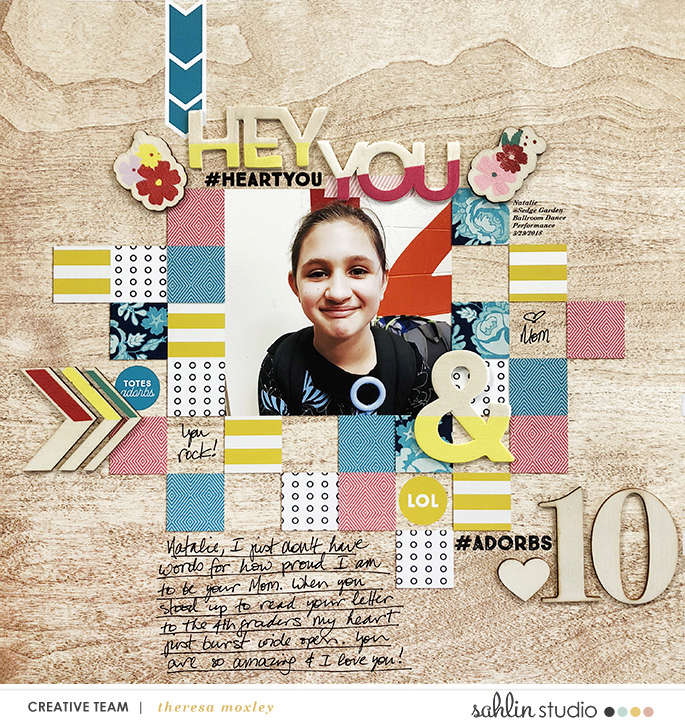 digital scrapbooking layout created by larkindesign featuring April 2018 FREE Template by Sahlin Studio