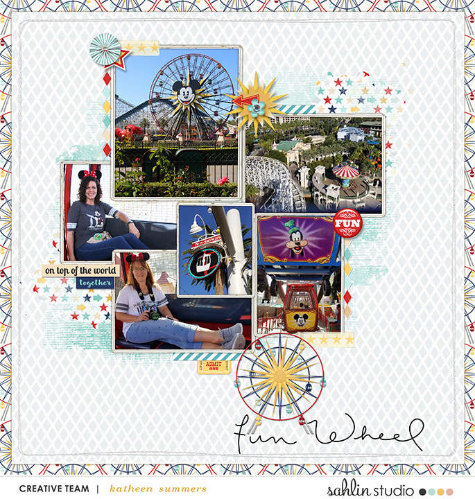 Disney Digital project life page using Project Mouse (Boardwalk): Elements by Britt-ish Designs and Sahlin Studio