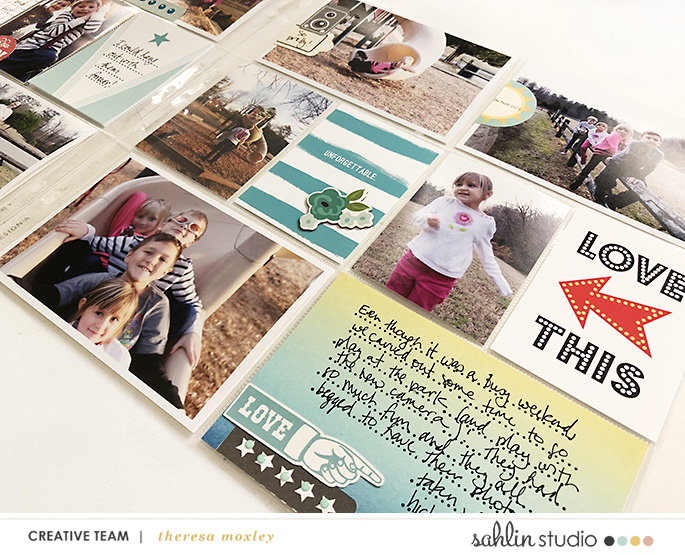 Hybrid project life double page using Project Mouse (Boardwalk): Elements by Britt-ish Designs and Sahlin Studio