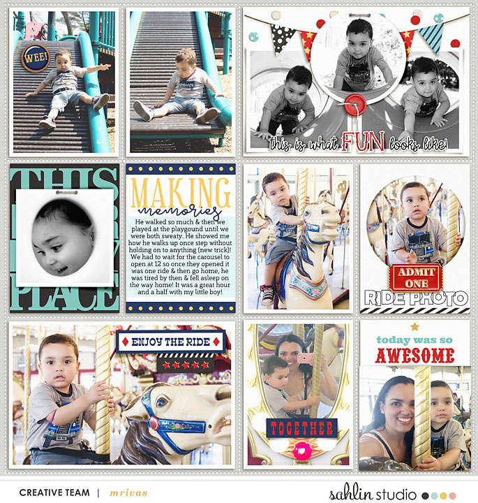 Digital project life page using Project Mouse (Boardwalk): Elements by Britt-ish Designs and Sahlin Studio