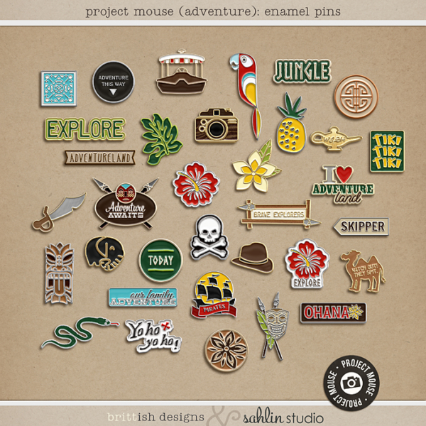 Project Mouse (Adventure): Enamel Pins by Britt-ish Designs and Sahlin Studio