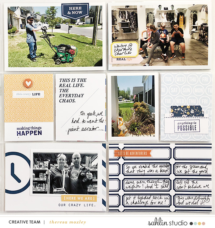 hybrid digital scrapbooking layout created by larkin design featuring The Everyday Routine by Sahlin Studio