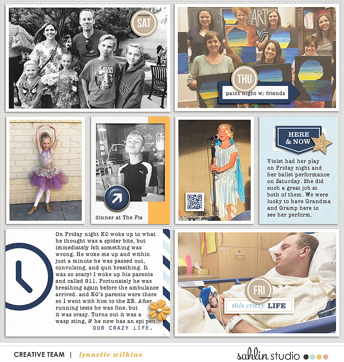 digital scrapbooking layout created by lynnette featuring The Everyday Routine by Sahlin Studio