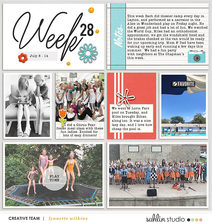 Look at the week - ROUTINES scrapbook Project Life page Photo Rounds by Sahlin Studio