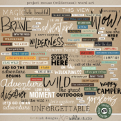 Project Mouse (Wilderness): Word Art by Britt-ish Designs and Sahlin Studio - Perfect for scrapbooking your travels in the wilderness camping, At Wilderness Lodge, Merida Brave, Pocahontas or Chip and Dale in your Project Life albums!!