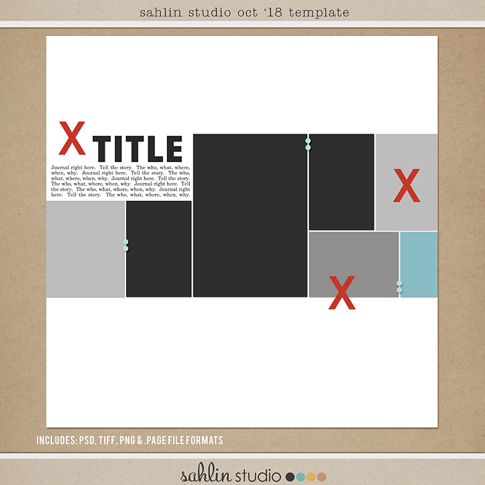 October 2018 FREE Template by Sahlin Studio