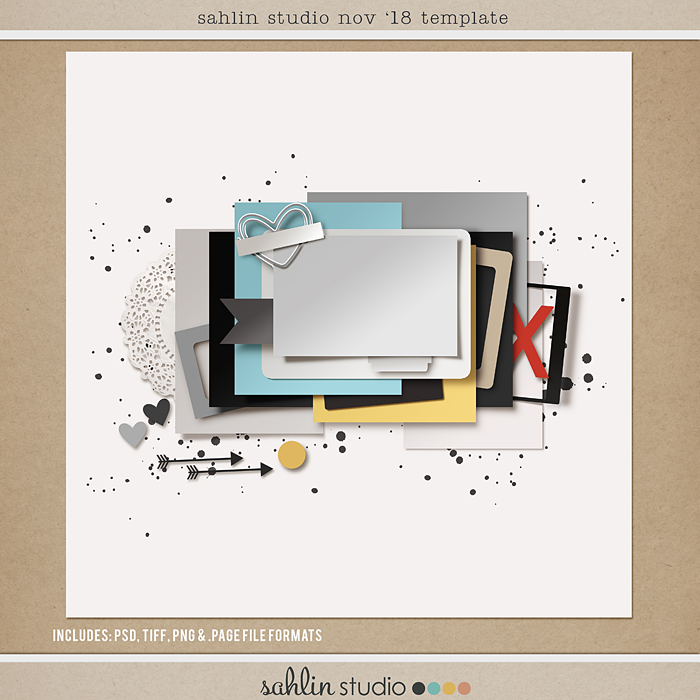 Sahlin Studio, Digital Scrapbooking DesignsFREE Digital Scrapbooking  Template / Sketch, June '23 - Sahlin Studio