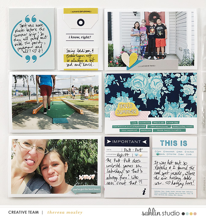 Weekly Project Life scrapbook page Snapshots Photo Templates by Sahlin Studio 