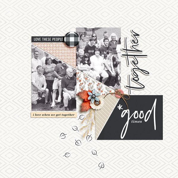 Good Times Together digital scrapbook page using Gather | Kit and Journal Cards by Sahlin Studio