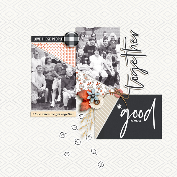 Good Times Together digital scrapbook page using Gather | Kit and Journal Cards by Sahlin Studio 