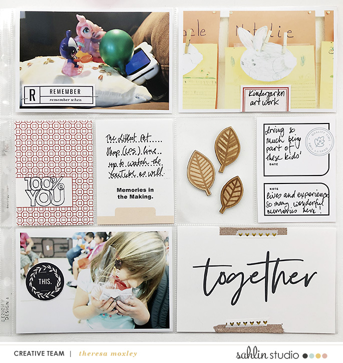 Weekly Spread Project Life page using Gather | Scrapbook Kit and Journal Cards by Sahlin Studio