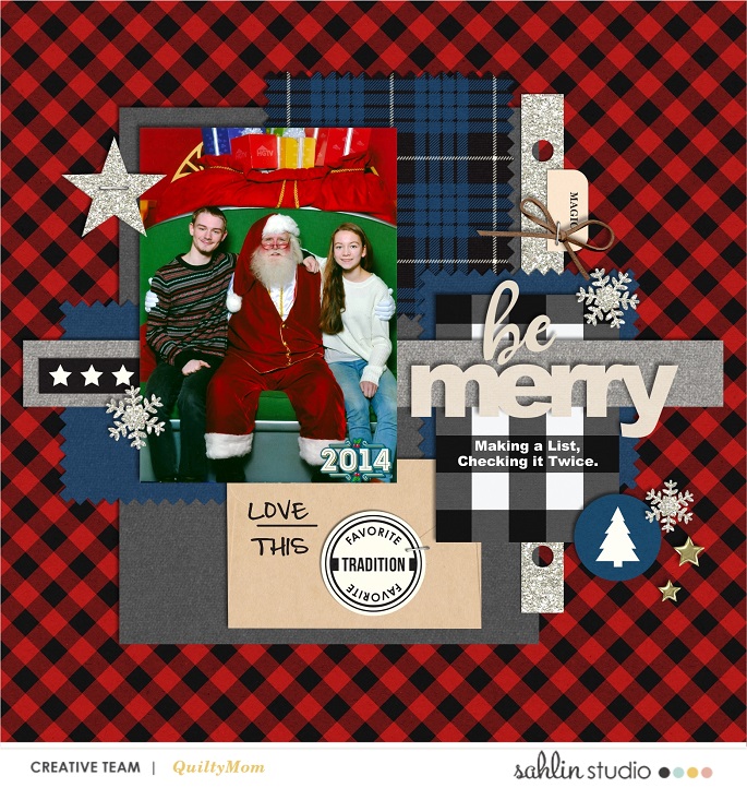 digital scrapbooking layout created by quiltymom featuring Mad for Plaid by Sahlin Studio