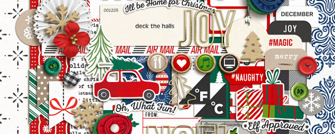 Home for the Holidays (Kit) by Sahlin Studio - Perfect for scrapbooking your December daily albums, Document Your December or Christmas albums!!