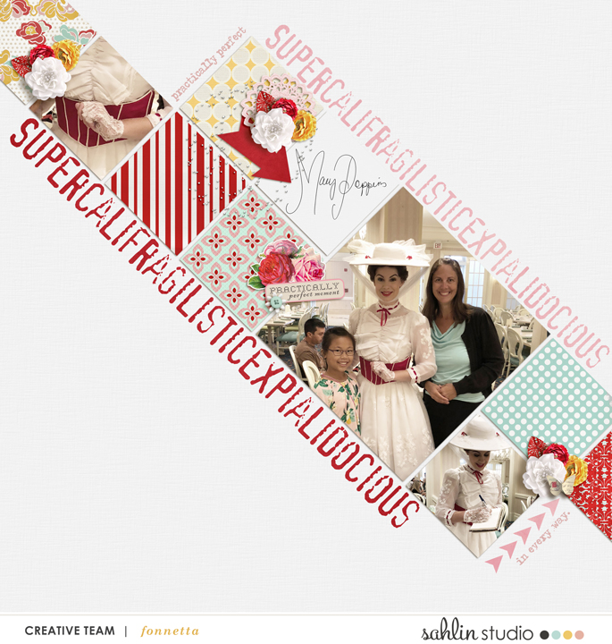 digital scrapbooking layout created by fonnetta featuring Practically Perfect by Sahlin Studio