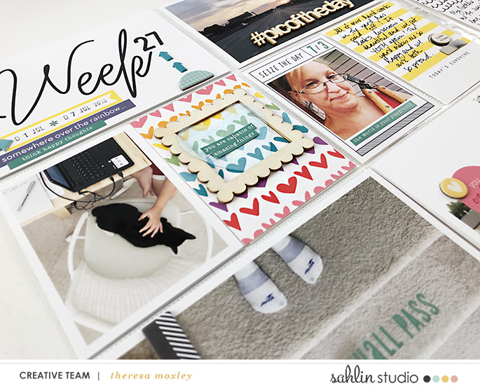 hybrid scrapbooking layout created by larkindesign featuring 4x6 Weekly Cards No. 1 by Sahlin Studio