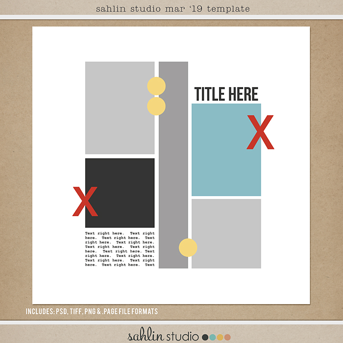 Sahlin Studio, Digital Scrapbooking DesignsFREE Digital Scrapbooking  Template / Sketch, August '23 - Sahlin Studio