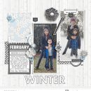 Winter (December) Journaling digital scrapbooking layout using Winter Stories by Sahlin Studio