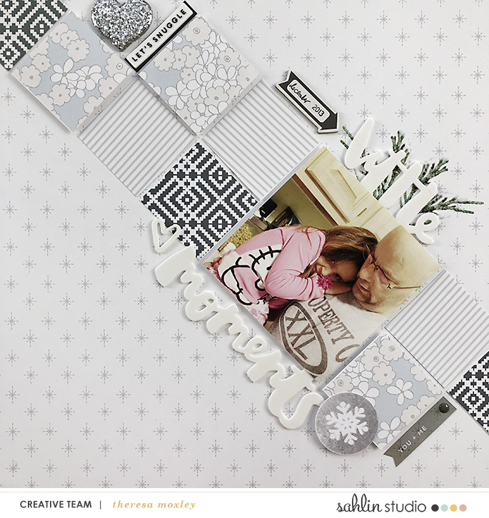 digital scrapbooking layout created by larkin design featuring the February 2019 Free Template by Sahlin Studio