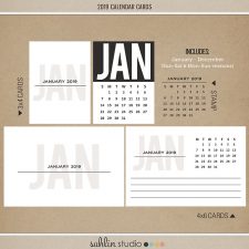 2019 Calendar Cards by Sahlin Studio