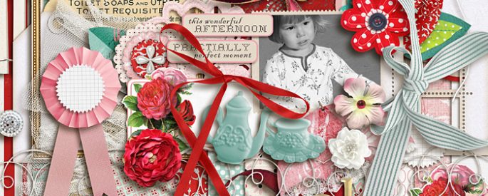 Practically Perfect kit by Juliana Kneipp and Sahlin Studio - Perfect for scrapbooking your Disney, Mary Poppins and tea parties for your girls!!