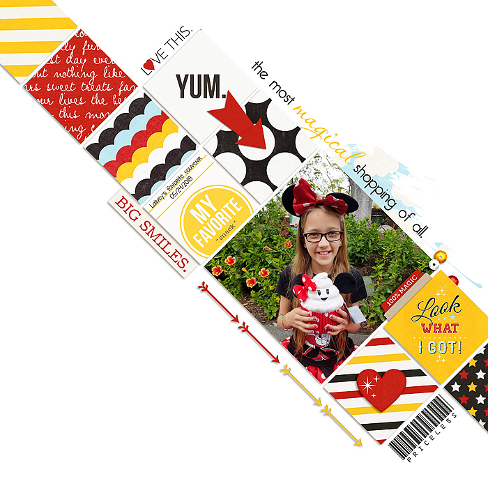 February 2019 Template Challenge Winner layout created by ScrappyHappy82 featuring February 2019 FREE Template by Sahlin Studio