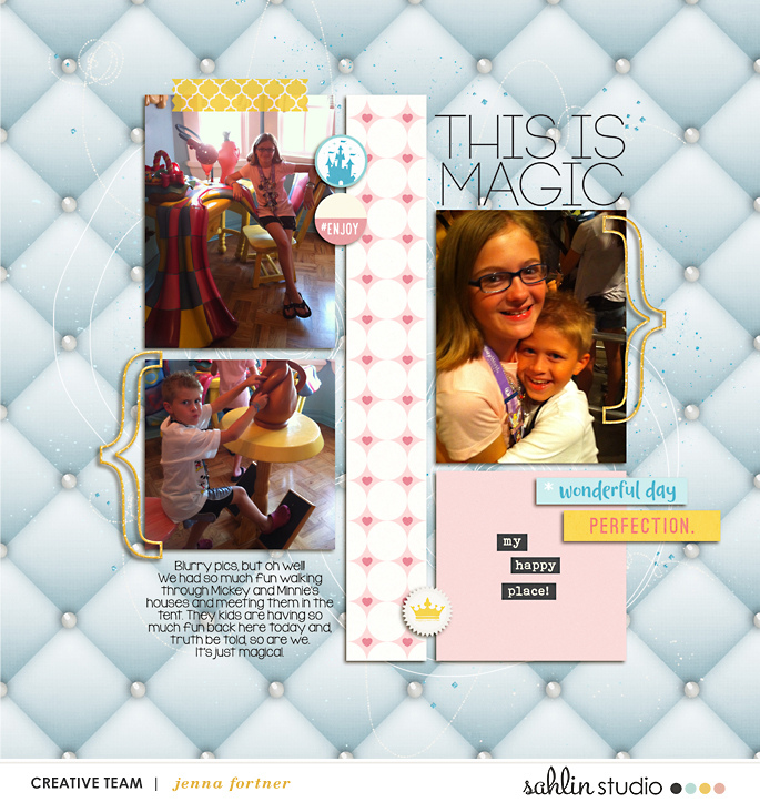 digital scrapbooking layout created by jenna featuring the March 2019 FREE Template by Sahlin Studio