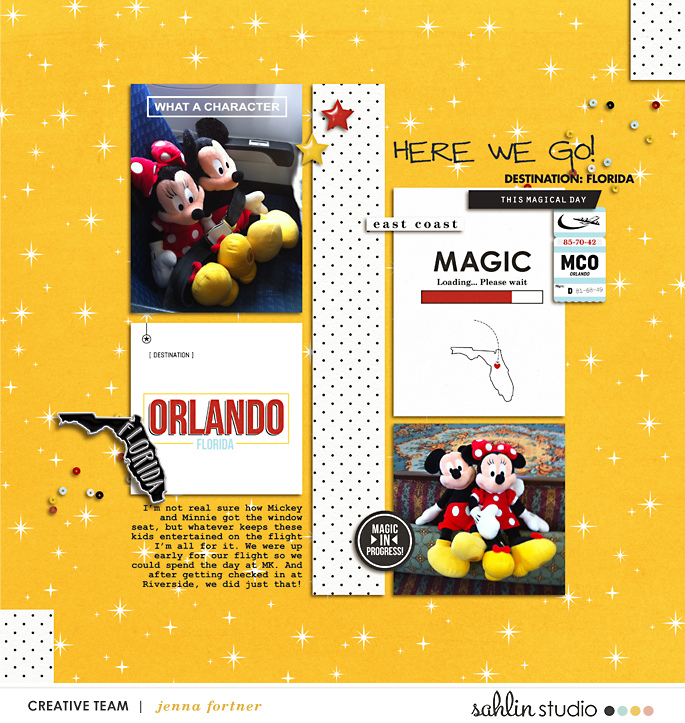Disney Orlando digital scrapbooking layout using Project Mouse by Britt-ish Designs and Sahlin Studio - Perfect for scrapbooking or in your Disney Project Life or Project Mouse albums!!